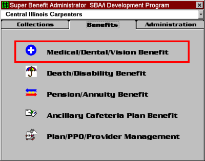 Main Menu for Claims, Disability, Pension, and Cafeteria Plan Benefits